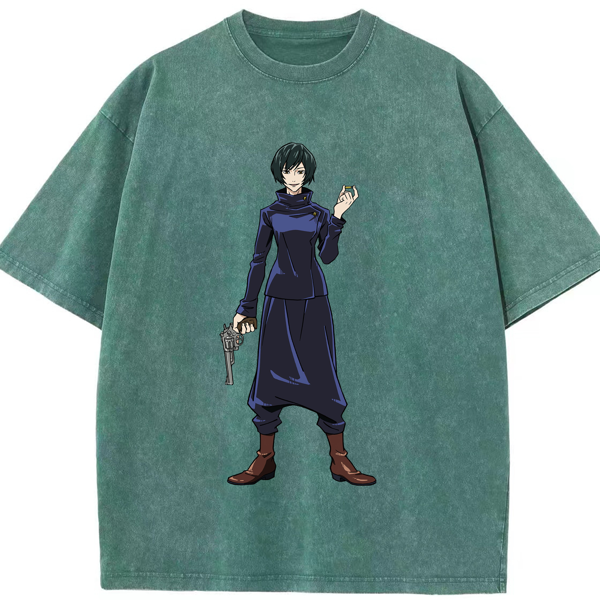 （画像用） 呪術廻戦 Jujutsu Kaisen 綿100% ヴィンテージ風 半袖Tシャツ（フロントプリント）